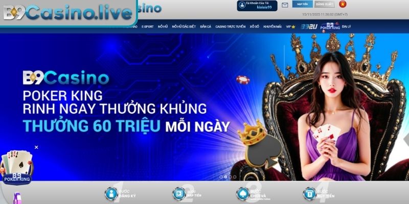Khám phá ưu đãi khi đăng nhập B9Casino