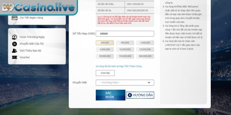 Nạp tiền B9CASINO – Hướng Dẫn Thao Tác Và Mẹo Giao Dịch An Toàn 3 Xác minh giao dịch nạp tiền B9CASINO