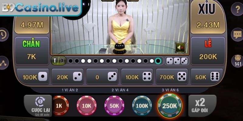 Tài Xỉu B9CASINO Online – Chia Sẻ Bí Quyết Thắng Tiền Nhanh 2 Tiến hành lắc xúc xắc